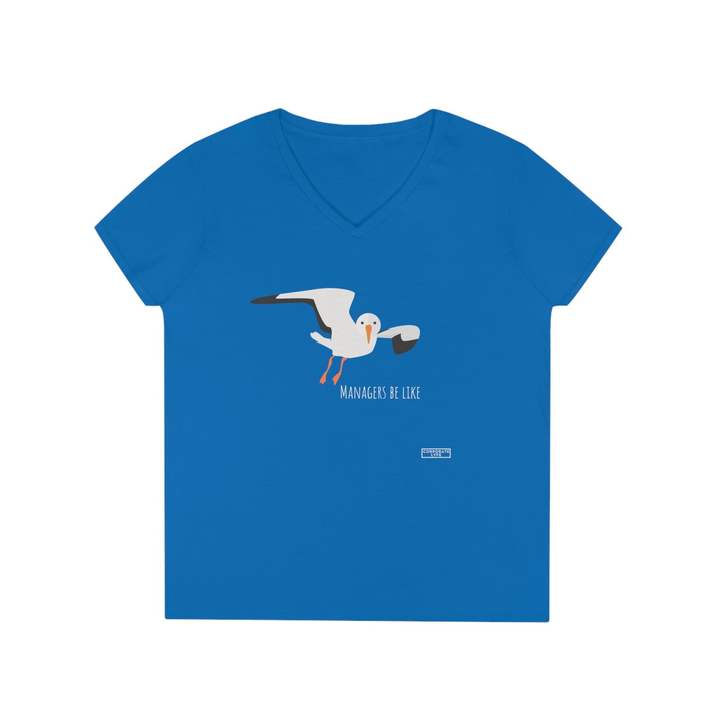 Seagull Managers. Ladies' V-Neck T-Shirt