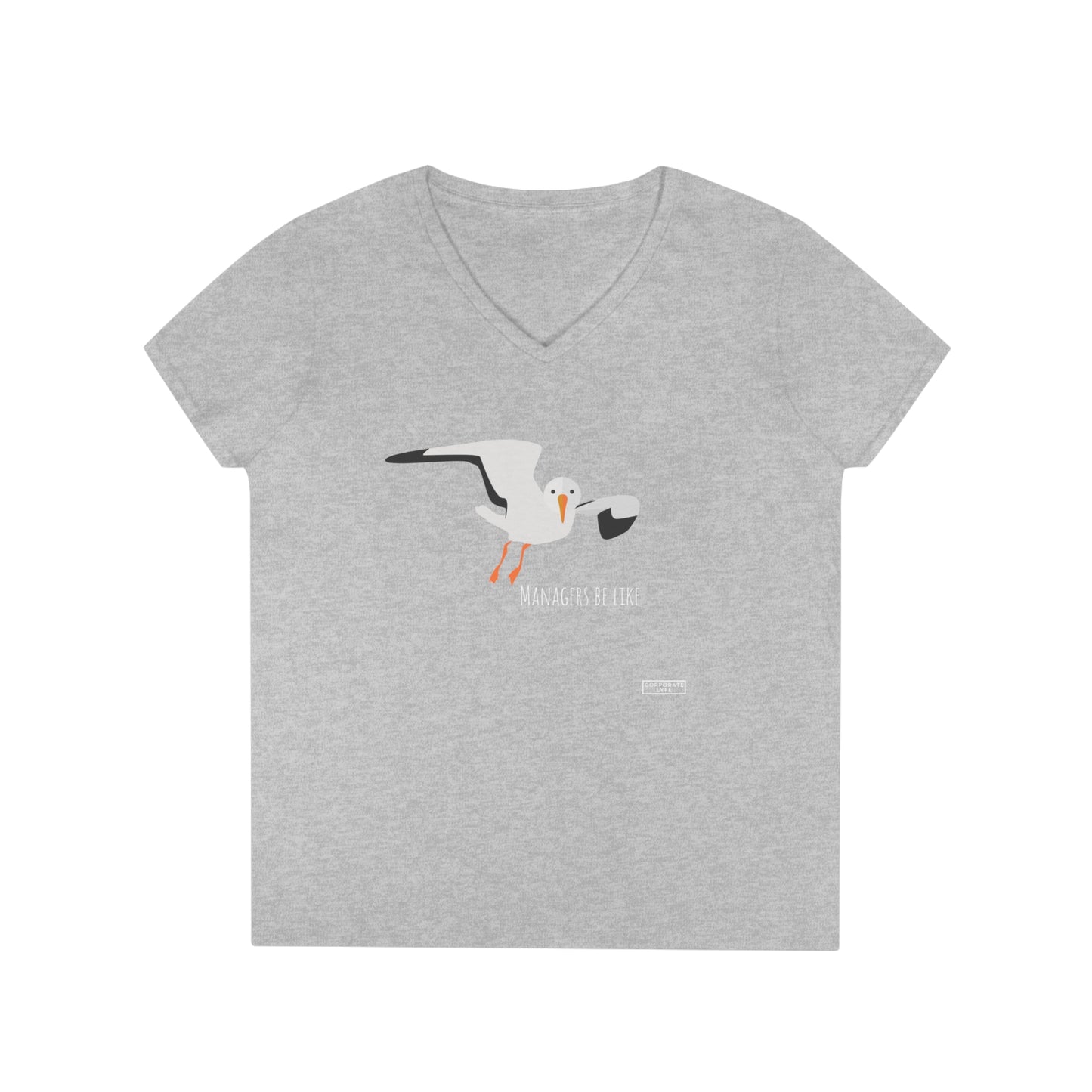 Seagull Managers. Ladies' V-Neck T-Shirt