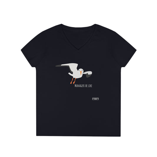 Seagull Managers. Ladies' V-Neck T-Shirt