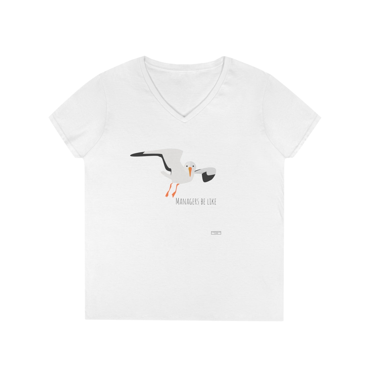 Seagull Managers. Ladies' V-Neck T-Shirt