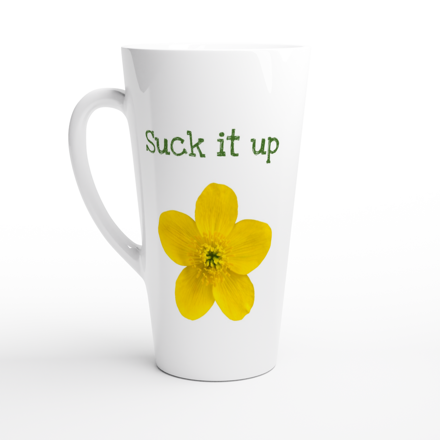 Suck it up buttercup. 17oz Ceramic Latte Mug