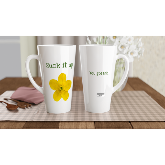 Suck it up buttercup. 17oz Ceramic Latte Mug