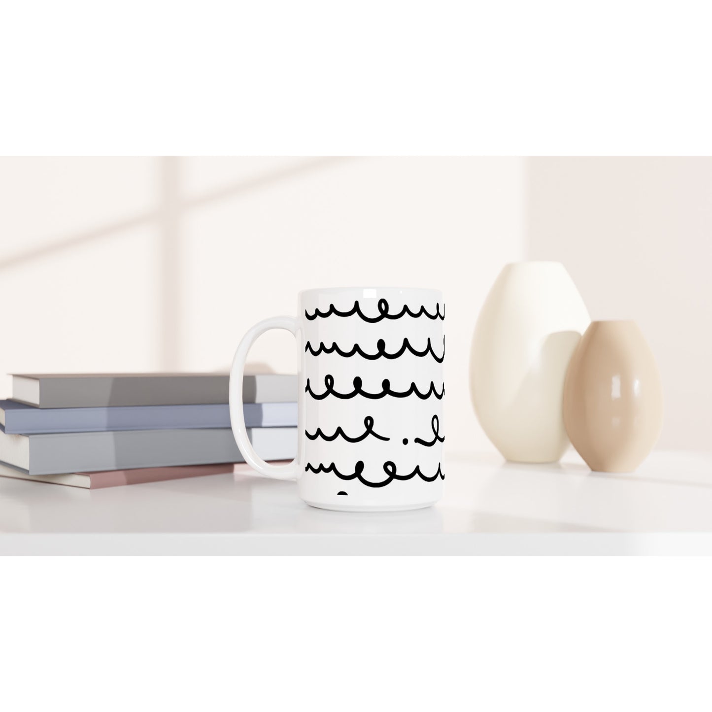 Mug - Quiet Quitting with scribble design, 15oz