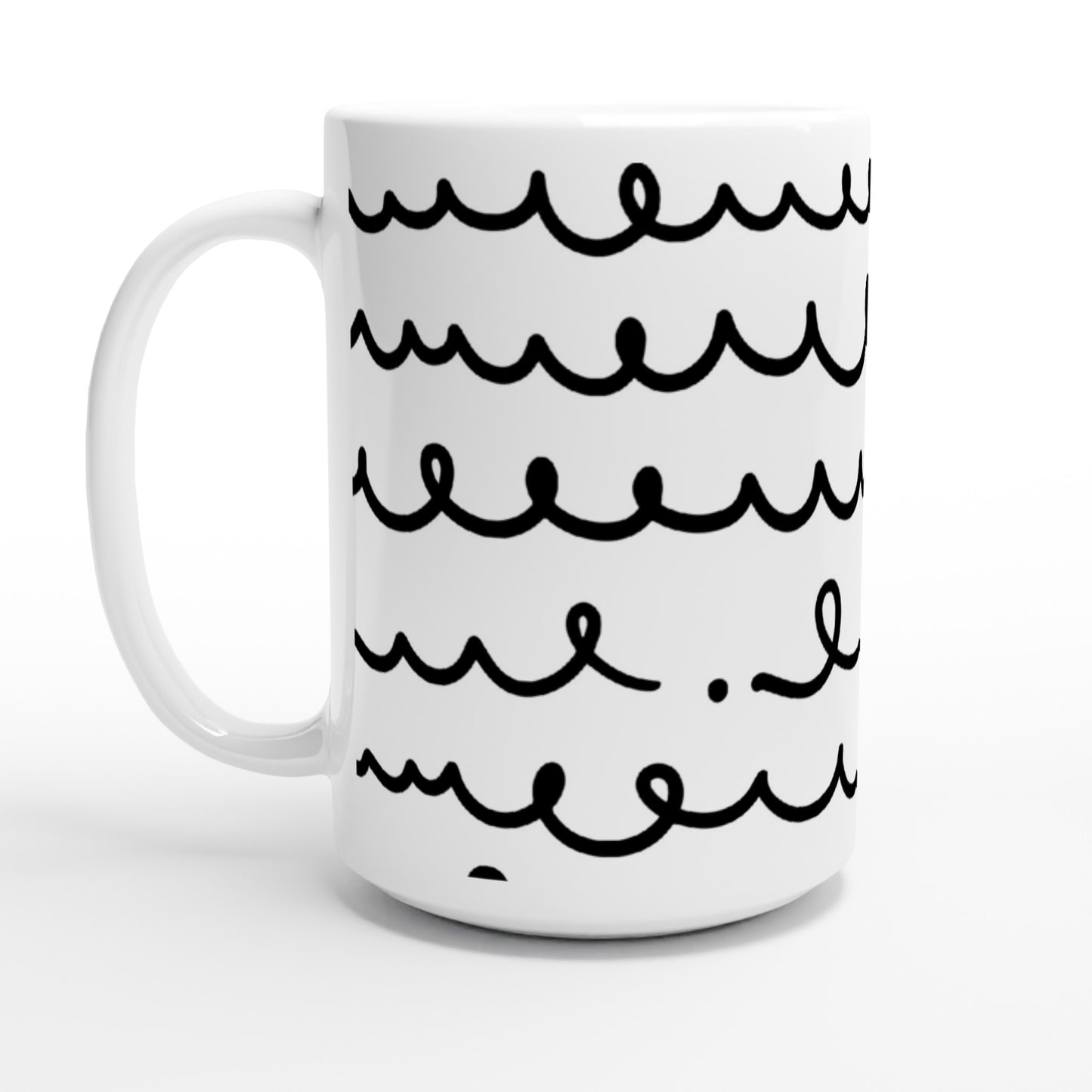 Mug - Quiet Quitting with scribble design, 15oz